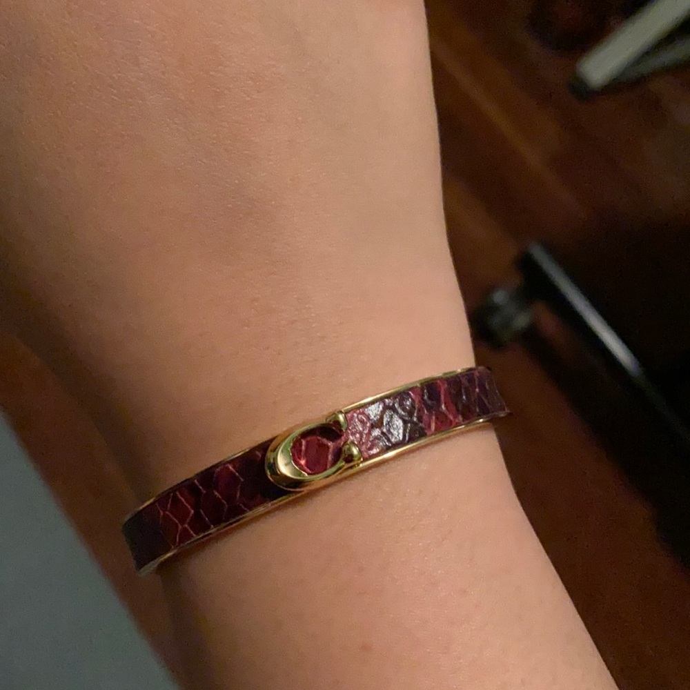 Coach Signature Hinged Bangle